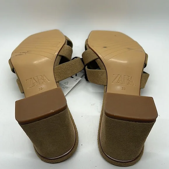 Zara NWT Block Heel Sandals Shoes **Size 39/US Sz 8** 🔥🔥 - Picture 4 of 5